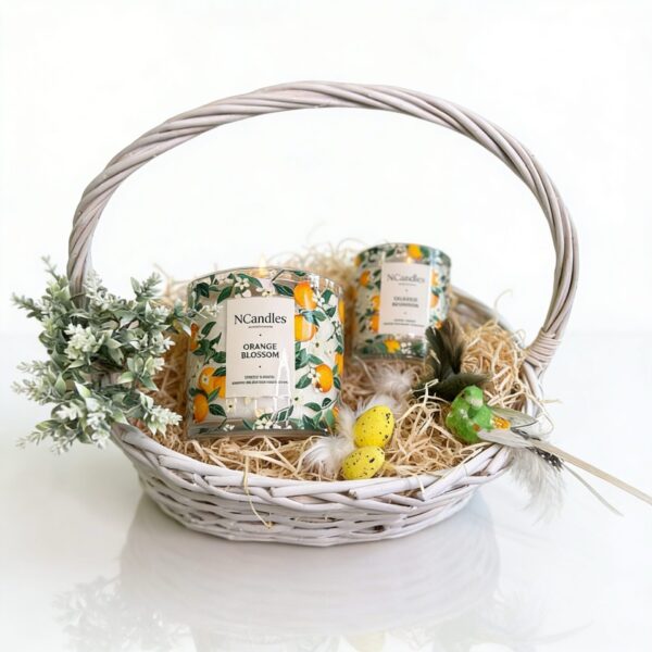 Alternative view of Подаръчна кошница за Великден със свещи Orange Blossom | NCandles